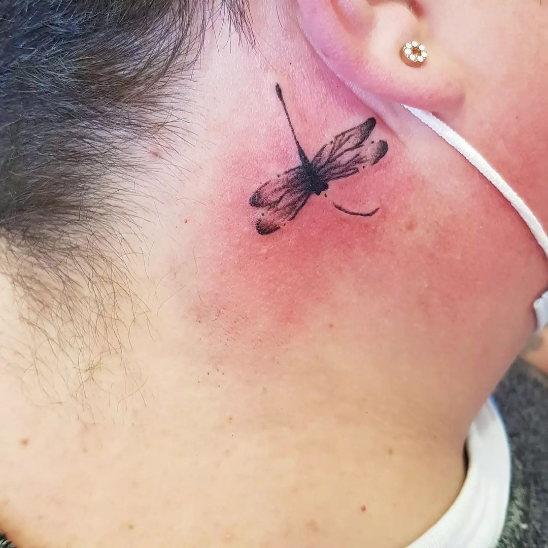 19+ Beautiful Butterfly Tattoo Behind Ear Ideas | Tattoozz